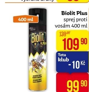 Přpravek proti vosám sprej Plus Biolit