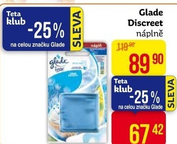Osvěžovač vzduchu Discreet Glade by Brise - náplň