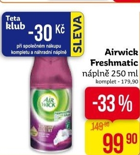 Osvěžovač vzduchu Freshmatic Air Wick - náplň