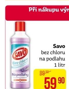 Čistič na podlahy bez chloru Savo