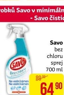 Čistič ve spreji bez chloru Savo