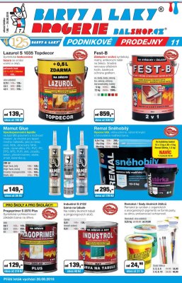 akční leták Barvy a laky drogerie 7.8.2018-25.8.2018