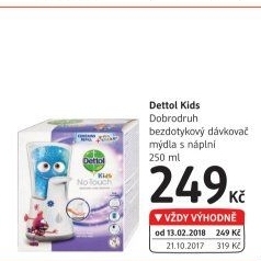 Dávkovač mýdla bezdotykový + náplň Kids Dettol