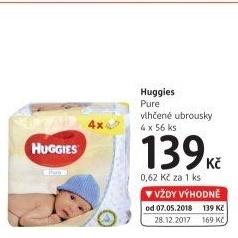 Vlhčené ubrousky dětské Huggies