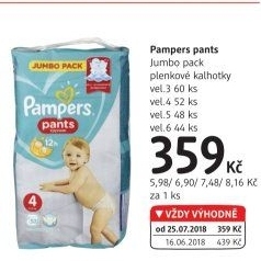 Pleny dětské Pampers Pants