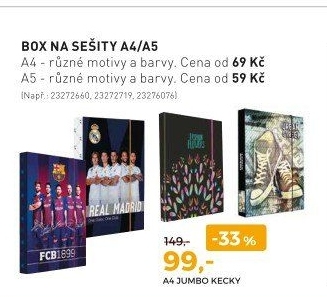 BOX NA ZOŠITY A4 / A5