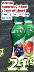 Jogurtový nápoj Activia Danone
