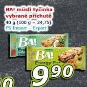 Müsli energetická tyčinka Ba! Bakalland