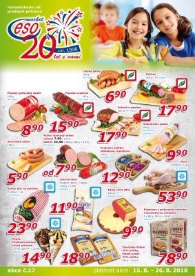 akční leták ESO MARKET 15.8.2018-26.8.2018