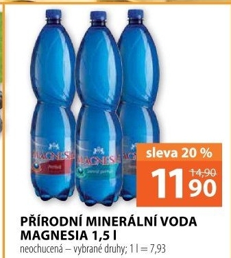 Přírodní voda Magnesia