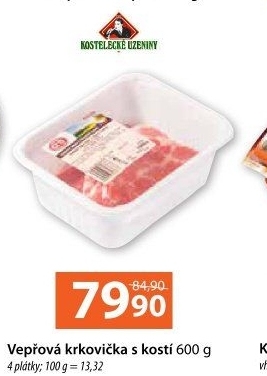 Vepřová krkovice s kostí Kostelecké uzeniny
