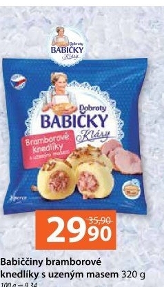 Knedlíky bramborové s uzeným masem mražené Dobroty babičky Kláry