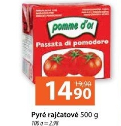 Pyré rajčatové Pomme d'or