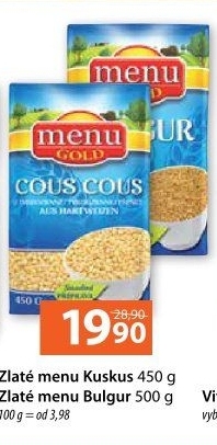 Kuskus Zlaté menu