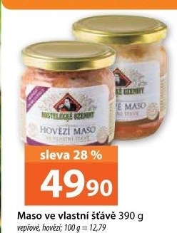Maso vepřové ve vlastní šťávě Kostelecké uzeniny