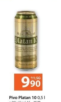 Pivo světlé výčepní 10° Platan