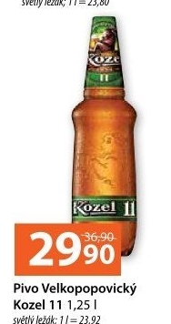 Pivo světlý ležák 11° Medium Velkopopovický Kozel