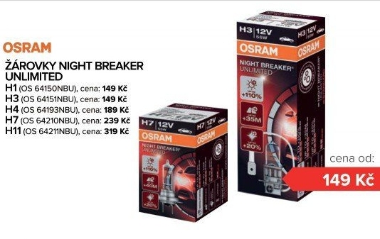 Autožárovky Night Breaker Unlimited Osram