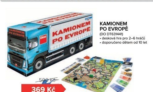 Společenská hra Kamionem po Evropě Dino