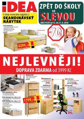 akční leták IDEA nábytek 15.8.2018-31.8.2018