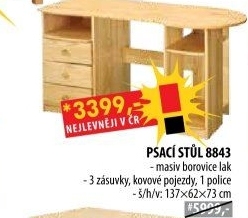 PC stůl 8843 lakovaný