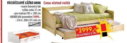 Jednolůžko s přistýlkou LAURA