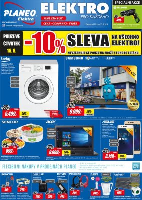 akční leták Planeo Elektro 15.8.2018-21.8.2018