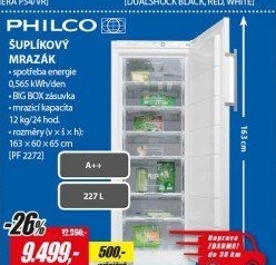 PF 2272 šuplíkový mrazákPHILCO