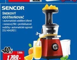 SSJ 4042RD šnekový odšťavňovačSENCOR
