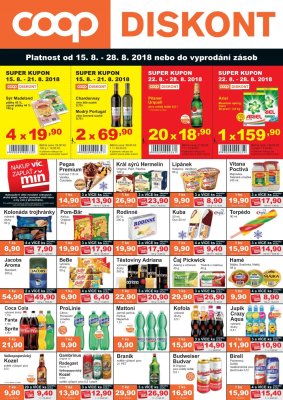 akční leták COOP 15.8.2018-28.8.2018