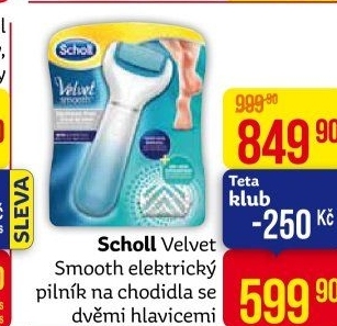 Pilník elektrický na chodidla Velvet smooth Scholl