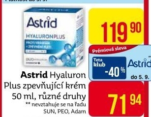Krém pleťový proti vráskám Hyaluron Plus Astrid