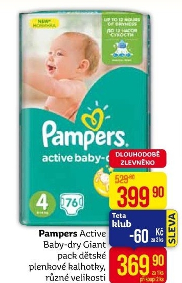 Pleny dětské Pampers Active Baby Dry