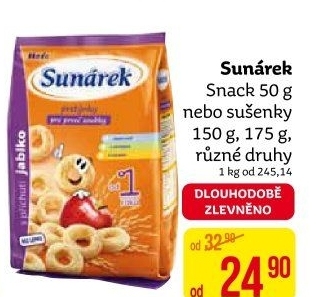 Snack pro první zoubky Sunárek