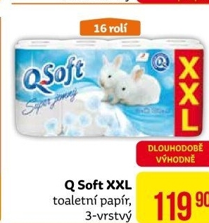 Toaletní papír 3vrstvý Q Soft