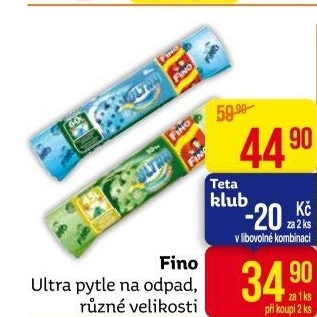 Zatahovací pytle na odpadky Ultra Fino
