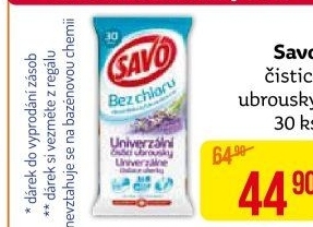 Čistící ubrousky Savo