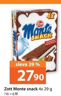 Dezert mléčný Monte Snack Zott