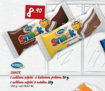Dezert mléčný snack Ranko
