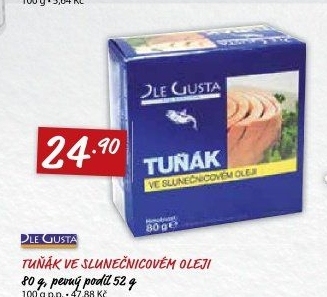 Tuňák v oleji Dle Gusta