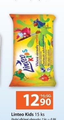 Vlhčené ubrousky školní Kids Linteo