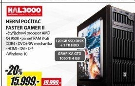 GAMER II X4-860K 8G 1T+120G W10 HAL3000