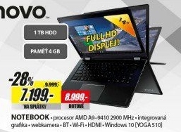 YOGA 510 14 FHD A9 4GB 1T W10 LENOVO
