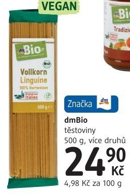 Těstoviny dm Bio