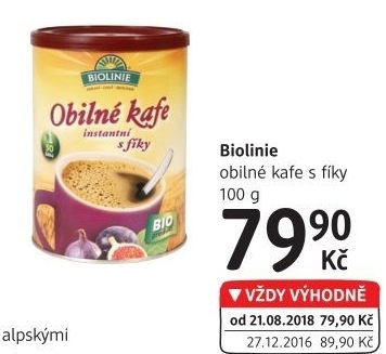 Instantní káva obilná s fíky Biolinie