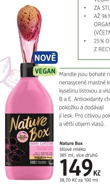 Tělové mléko Nature box