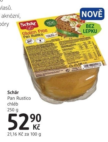 Chléb bezlepkový Pan Rustico Schär
