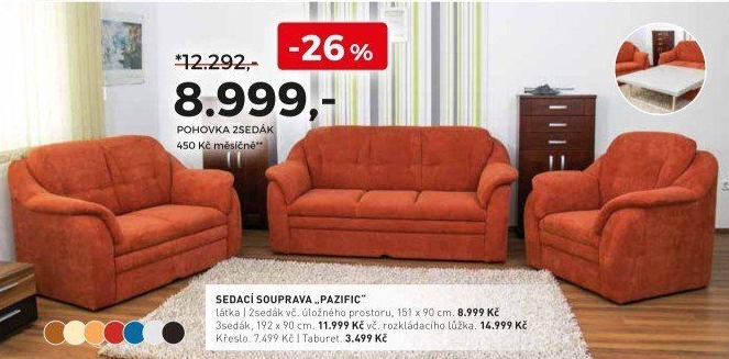 SEDACÍ SOUPRAVA „PAZIFIC II“