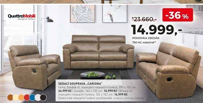 SEDACÍ SOUPRAVA „CARISMA“