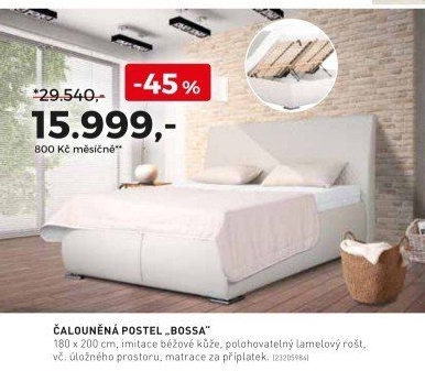 ČALOUNĚNÁ POSTEL „BOSSA“